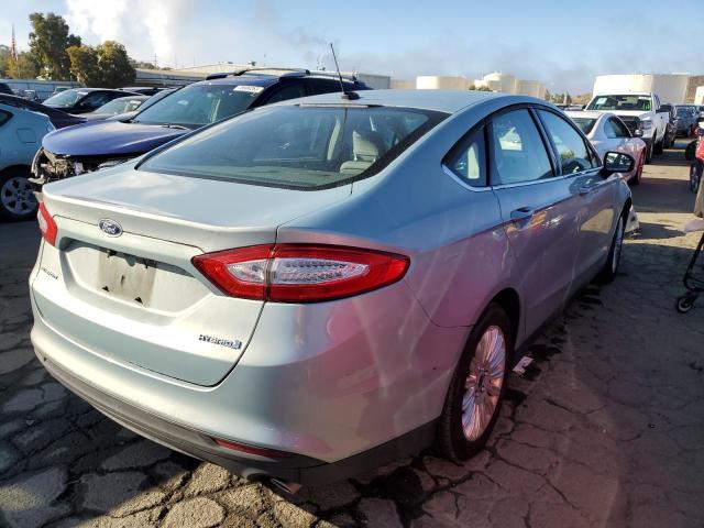 3FA6P0UU1ER256728 - 2014 FORD FUSION S HYBRID BLUE photo 3