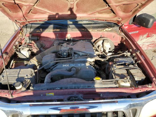 5TESN92N34Z378178 - 2004 TOYOTA TACOMA XTRACAB PRERUNNER RED photo 11