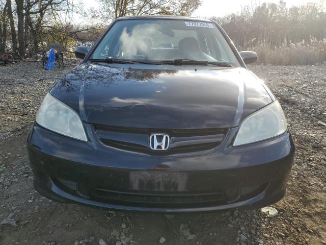 2HGES16525H541712 - 2005 HONDA CIVIC LX BLACK photo 5