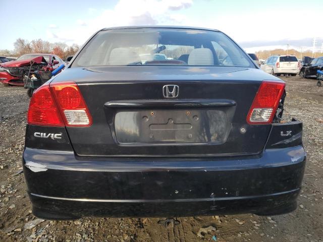 2HGES16525H541712 - 2005 HONDA CIVIC LX BLACK photo 6