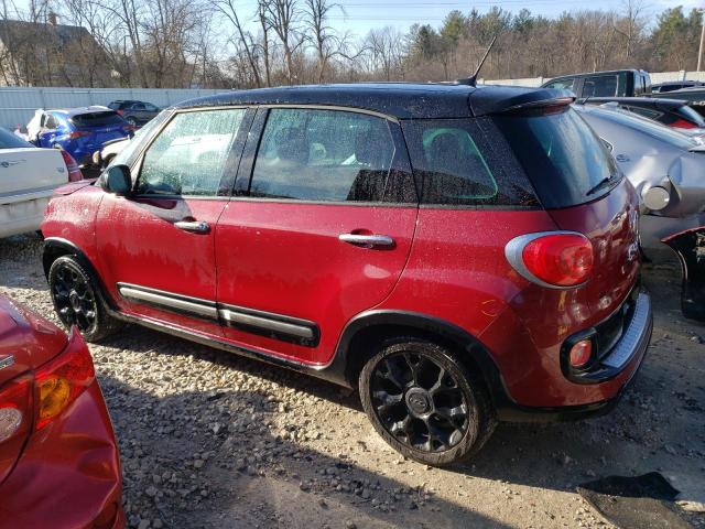 ZFBCFADH3FZ036483 - 2015 FIAT 500L TREKKING RED photo 2