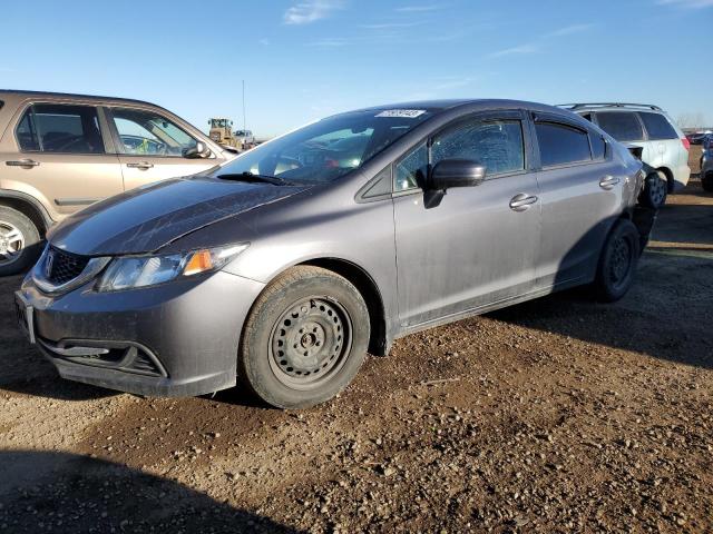 2HGFB2F43EH003263 - 2014 HONDA CIVIC LX GRAY photo 1