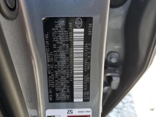 4T1DAACK2SU538305 - 2025 TOYOTA CAMRY XSE GRAY photo 12