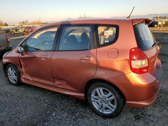 JHMGD37617S036792 - 2007 HONDA FIT S ORANGE photo 2