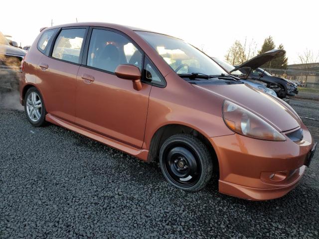 JHMGD37617S036792 - 2007 HONDA FIT S ORANGE photo 4