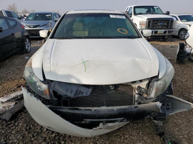 1HGCP3F80AA006868 - 2010 HONDA ACCORD EXL WHITE photo 5