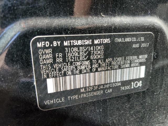 ML32F3FJ4JHF03094 - 2018 MITSUBISHI MIRAGE G4 ES BLACK photo 12