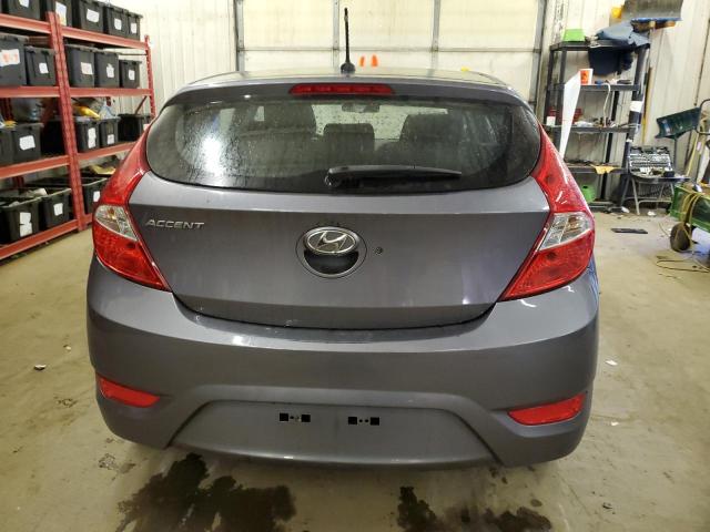 KMHCT5AE1FU224502 - 2015 HYUNDAI ACCENT GS GRAY photo 6