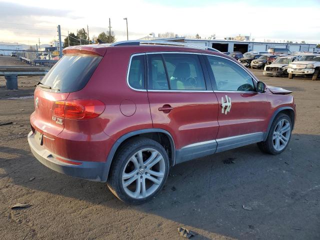 WVGBV7AX9CW100402 - 2012 VOLKSWAGEN TIGUAN S RED photo 3