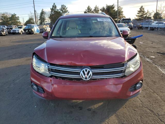 WVGBV7AX9CW100402 - 2012 VOLKSWAGEN TIGUAN S RED photo 5