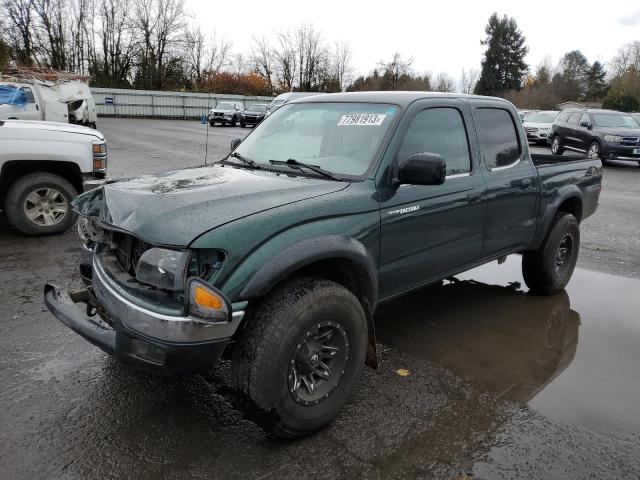 5TEGN92NX2Z076972 - 2002 TOYOTA TACOMA DOUBLE CAB PRERUNNER GREEN photo 1