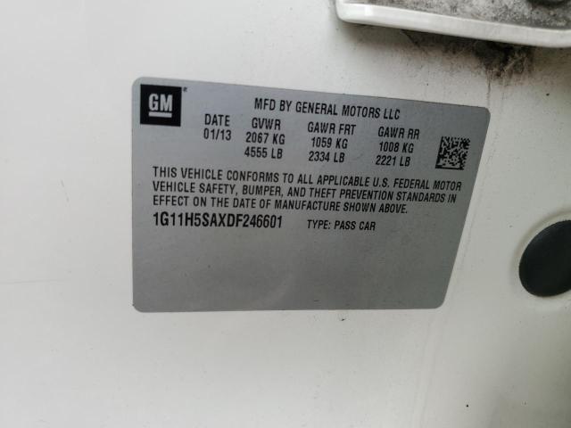 1G11H5SAXDF246601 - 2013 CHEVROLET MALIBU LTZ თეთრი ფოტო 12