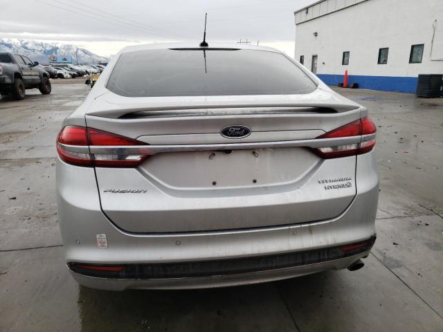 3FA6P0RU1HR287586 - 2017 FORD FUSION TITANIUM HEV SILVER photo 6