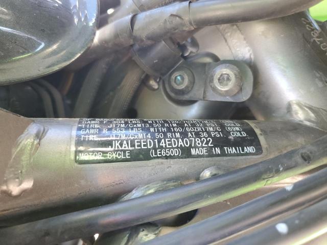 JKALEED14EDA07822 - 2014 KAWASAKI KLE650 D GREEN photo 10