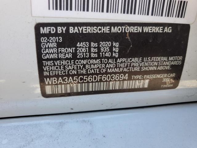 WBA3A5C56DF603694 - 2013 BMW 328 I WHITE photo 12