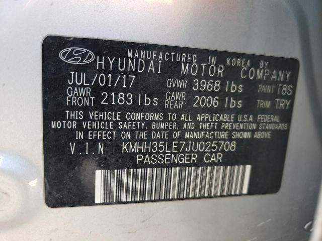 KMHH35LE7JU025708 - 2018 HYUNDAI ELANTRA GT SILVER photo 14