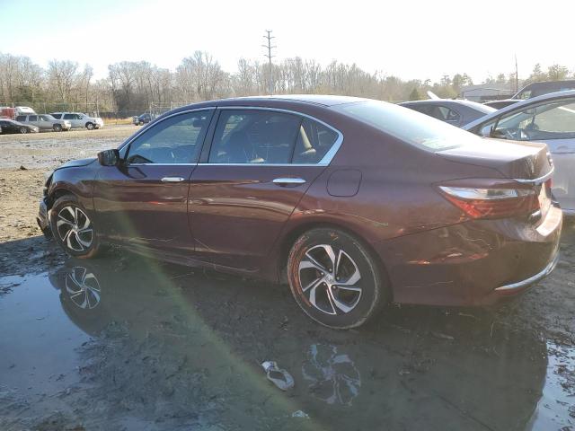 1HGCR2F35HA030747 - 2017 HONDA ACCORD LX RED photo 2