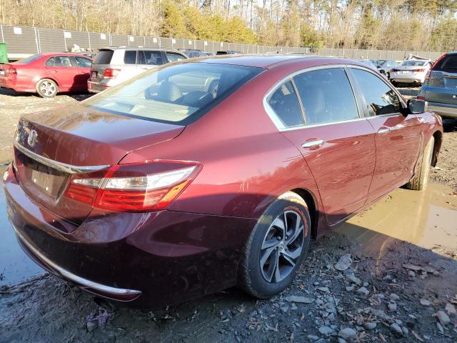 1HGCR2F35HA030747 - 2017 HONDA ACCORD LX RED photo 3