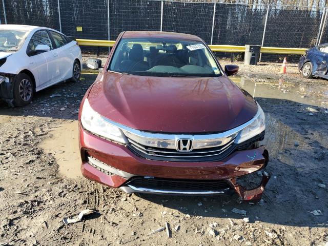 1HGCR2F35HA030747 - 2017 HONDA ACCORD LX RED photo 5