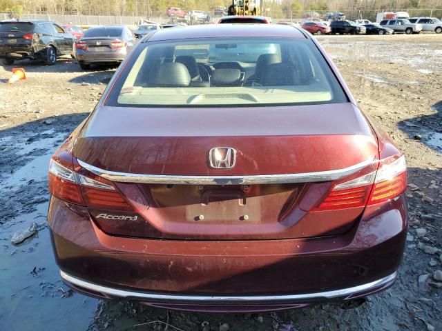 1HGCR2F35HA030747 - 2017 HONDA ACCORD LX RED photo 6