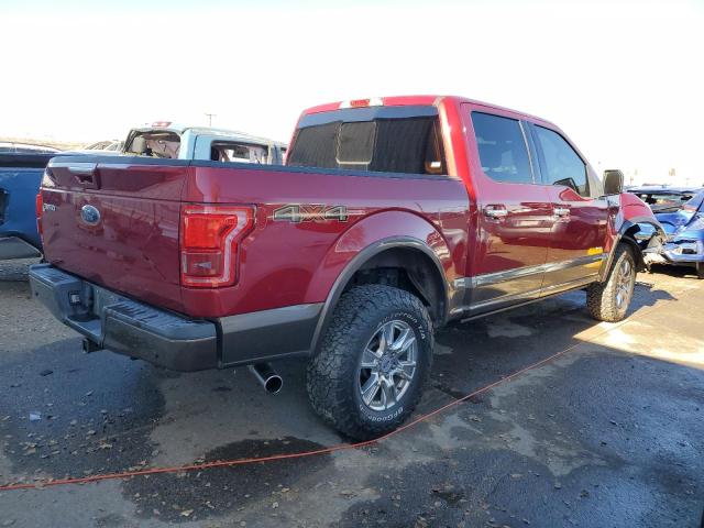 1FTEW1EG3FFA76334 - 2015 FORD F150 SUPERCREW BURGUNDY photo 3