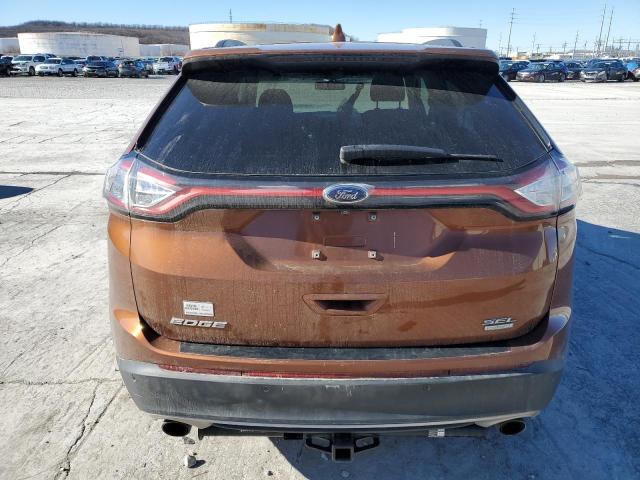 2FMPK3J96HBB10516 - 2017 FORD EDGE SEL ORANGE photo 6