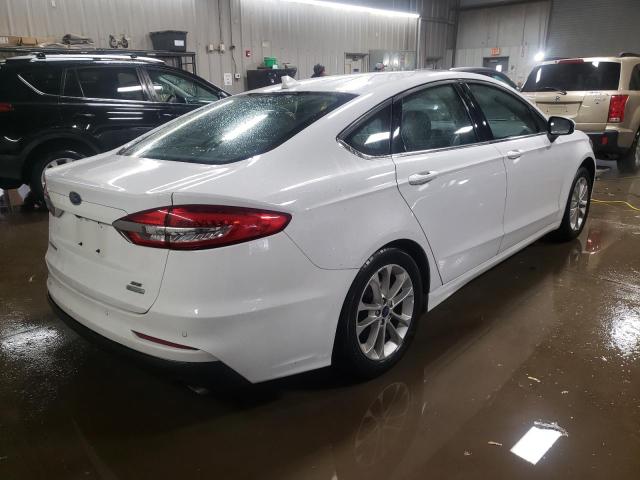 3FA6P0HD5LR251636 - 2020 FORD FUSION SE WHITE photo 3