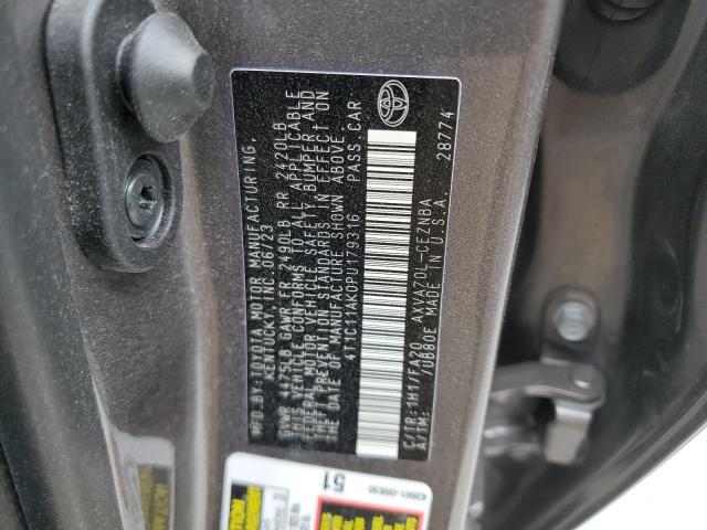 4T1C11AK0PU179316 - 2023 TOYOTA CAMRY LE 灰色 照片 13