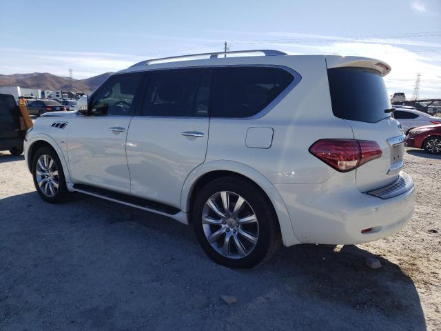 JN8AZ2NE9E9065432 - 2014 INFINITI QX80 WHITE photo 2