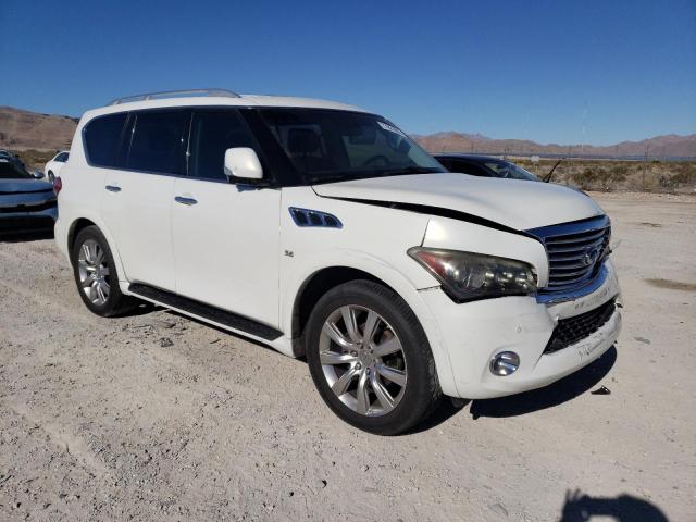 JN8AZ2NE9E9065432 - 2014 INFINITI QX80 WHITE photo 4