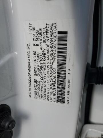 19UUB1F35JA011222 - 2018 ACURA TLX WHITE photo 13