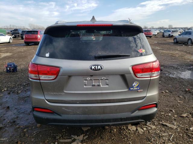 5XYPG4A36HG201255 - 2017 KIA SORENTO LX GRAY photo 6