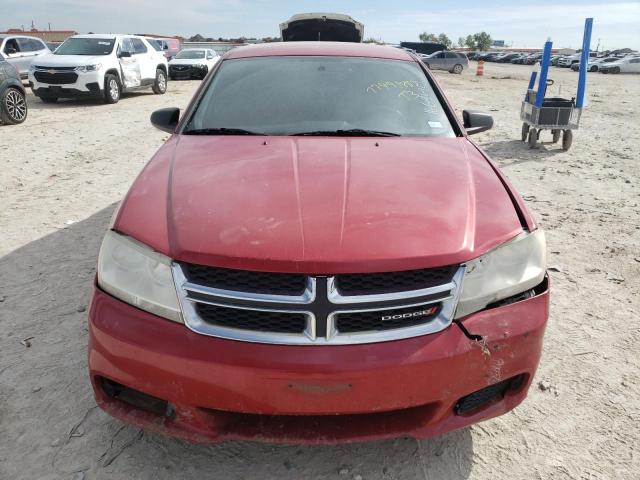 1C3CDZAB6DN610424 - 2013 DODGE AVENGER SE RED photo 5