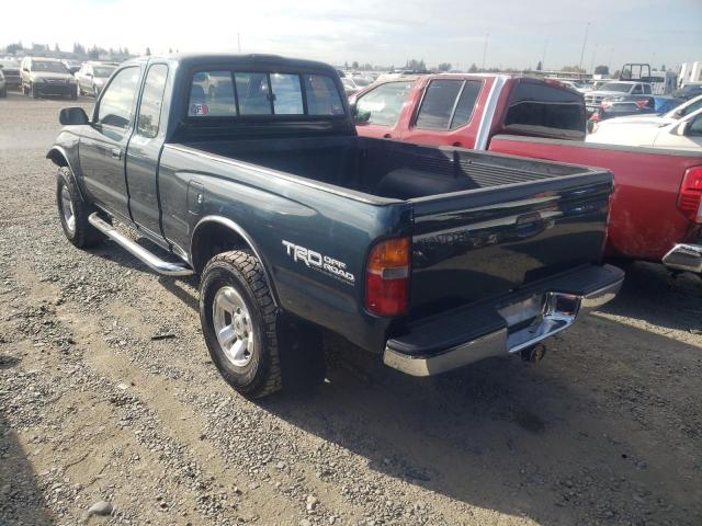 4TASM92N1WZ112557 - 1998 TOYOTA TACOMA XTRACAB PRERUNNER GREEN photo 2