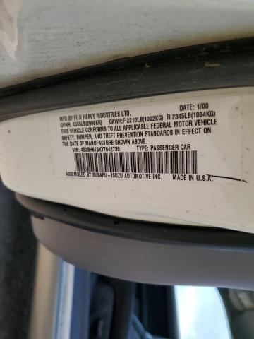 4S3BH675XY7642735 - 2000 SUBARU LEGACY OUTBACK AWP 白色 照片 13