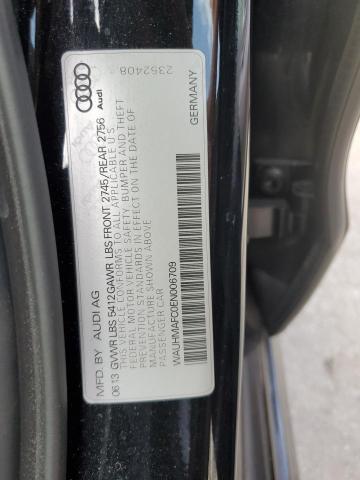 WAUHMAFC0EN006709 - 2014 AUDI A6 PRESTIGE შავი ფოტო 12