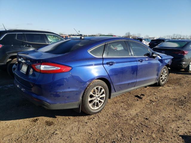 3FA6P0G74GR163808 - 2016 FORD FUSION S BLUE photo 3