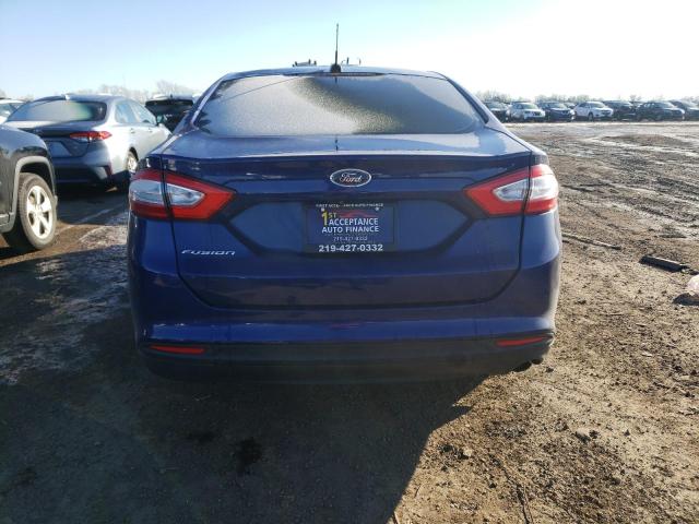 3FA6P0G74GR163808 - 2016 FORD FUSION S BLUE photo 6