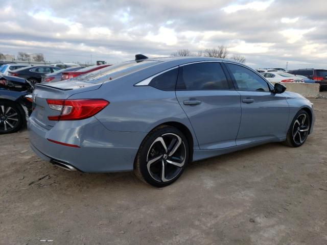 1HGCV1F32NA081222 - 2022 HONDA ACCORD SPORT BLUE photo 3