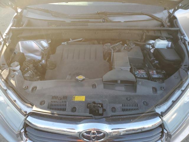 5TDKKRFH3FS074488 - 2015 TOYOTA HIGHLANDER XLE SILVER photo 12