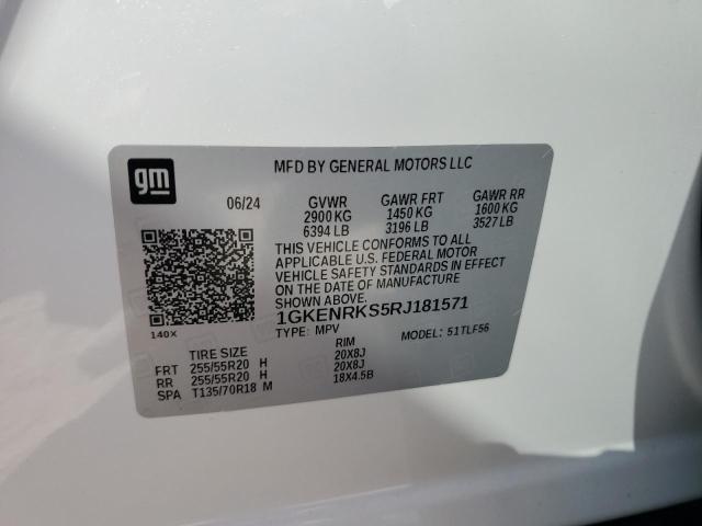 1GKENRKS5RJ181571 - 2024 GMC ACADIA DENALI WHITE photo 13