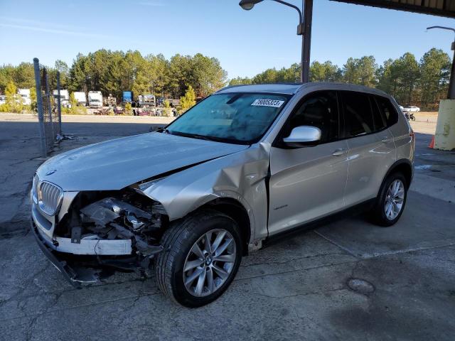 5UXWX9C59E0D10612 - 2014 BMW X3 XDRIVE28I SILVER photo 1