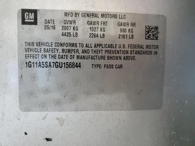 1G11A5SA7GU156844 - 2016 CHEVROLET MALIBU LIM LS ვერცხლისფერი ფოტო 12