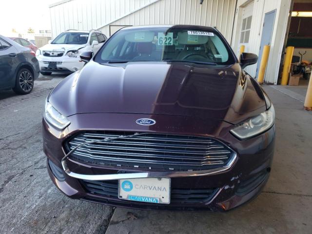 3FA6P0G74DR243881 - 2013 FORD FUSION S BURGUNDY photo 5