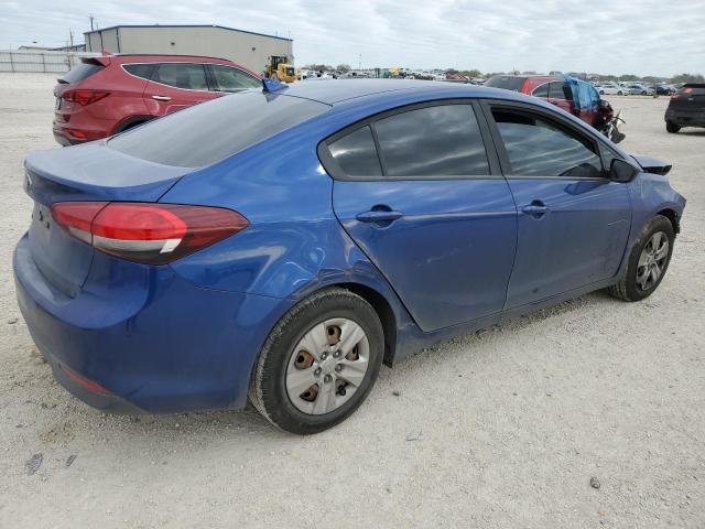 3KPFK4A72JE281962 - 2018 KIA FORTE LX BLUE photo 3