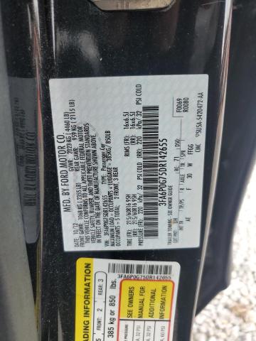 3FA6P0G75DR142655 - 2013 FORD FUSION S BLACK photo 12