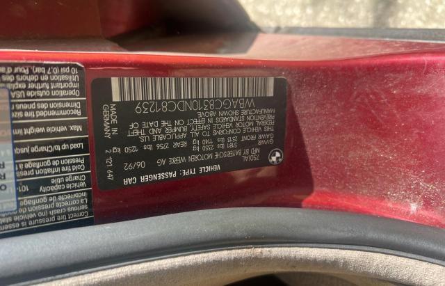 WBAGC8310NDC81239 - 1992 BMW 750 IL AUTOMATIC RED photo 10