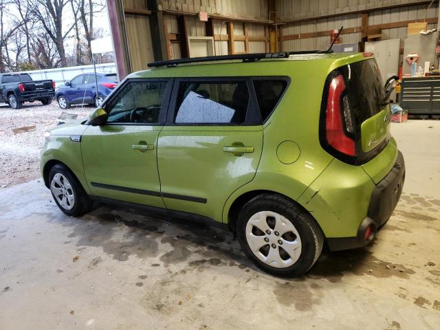 KNDJN2A24F7765102 - 2015 KIA SOUL GREEN photo 2