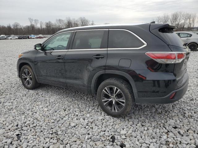 5TDKKRFH0GS127021 - 2016 TOYOTA HIGHLANDER XLE BLACK photo 2
