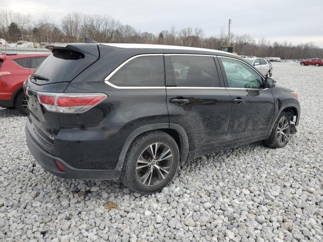 5TDKKRFH0GS127021 - 2016 TOYOTA HIGHLANDER XLE BLACK photo 3